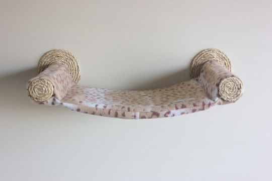 Cat Hammock - Wall Mounted Cat Bed - Light Leopard