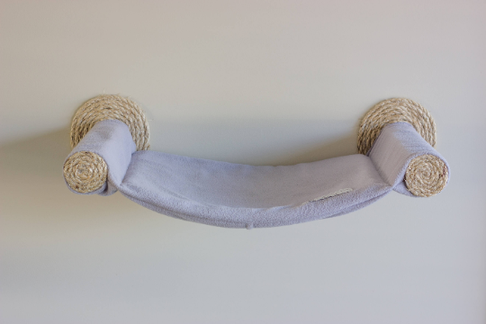 Cat Hammock - Wall Mounted Cat Bed - Grey