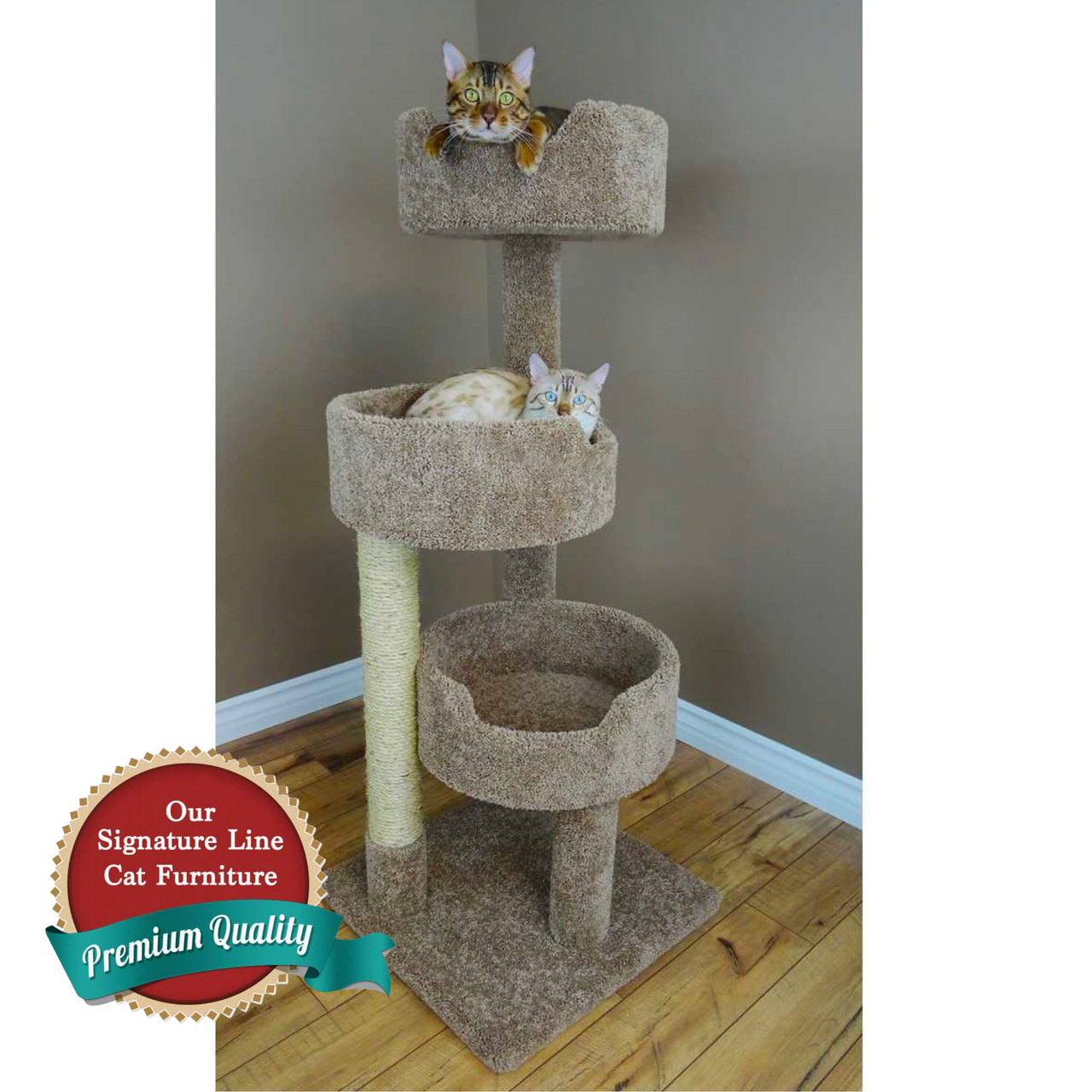 Cat's Choice Deluxe Kitty Pad Tree ADD all posts in sisal/Blue