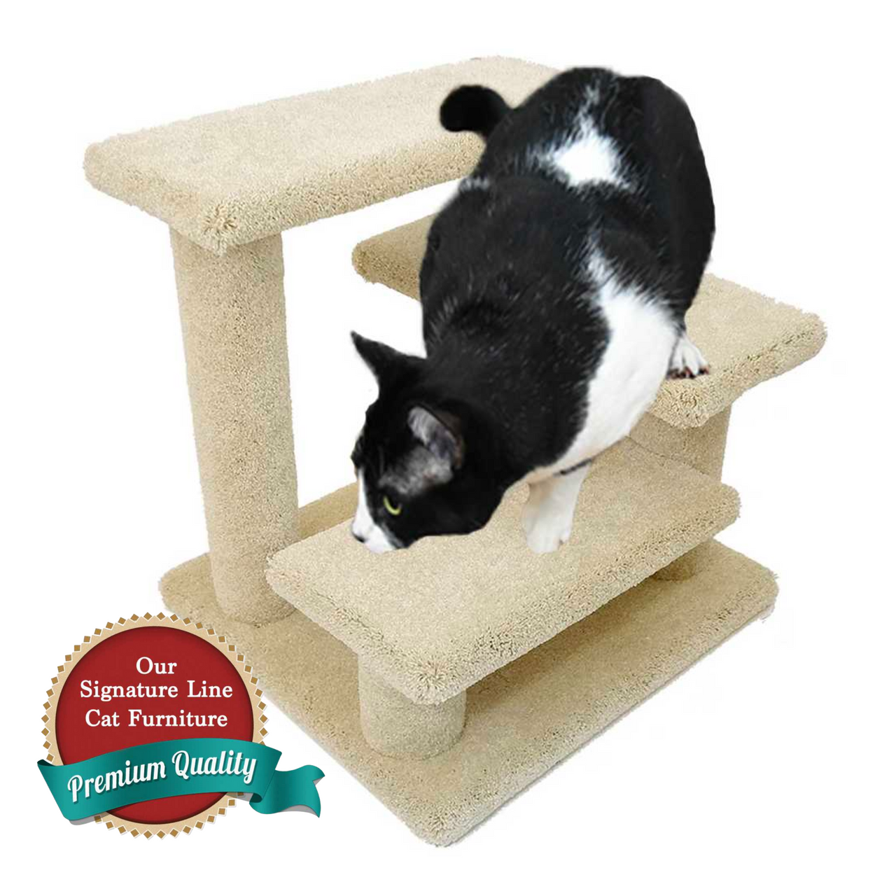 Cat's Choice Modern Design Pet Steps ADD all posts in sisal/Gray