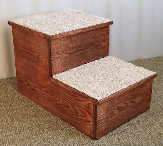 Hardwood BIG Pet Steps 1, 2 or 3 Step Height Big Step (1) Step/Maple - Bing Cherry