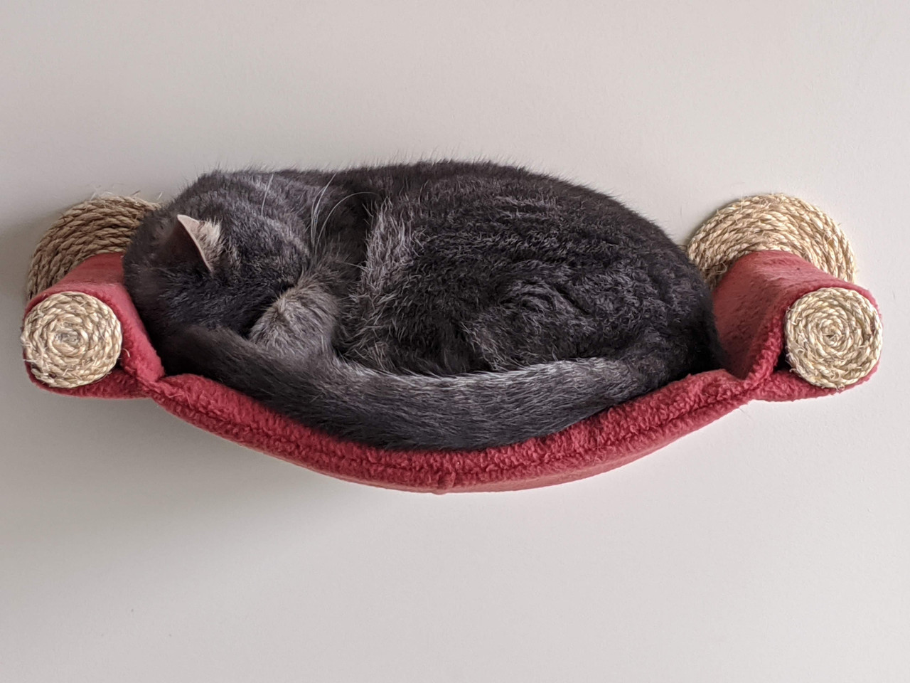Cat Hammock - Wall Mounted Cat Bed - Brick Red