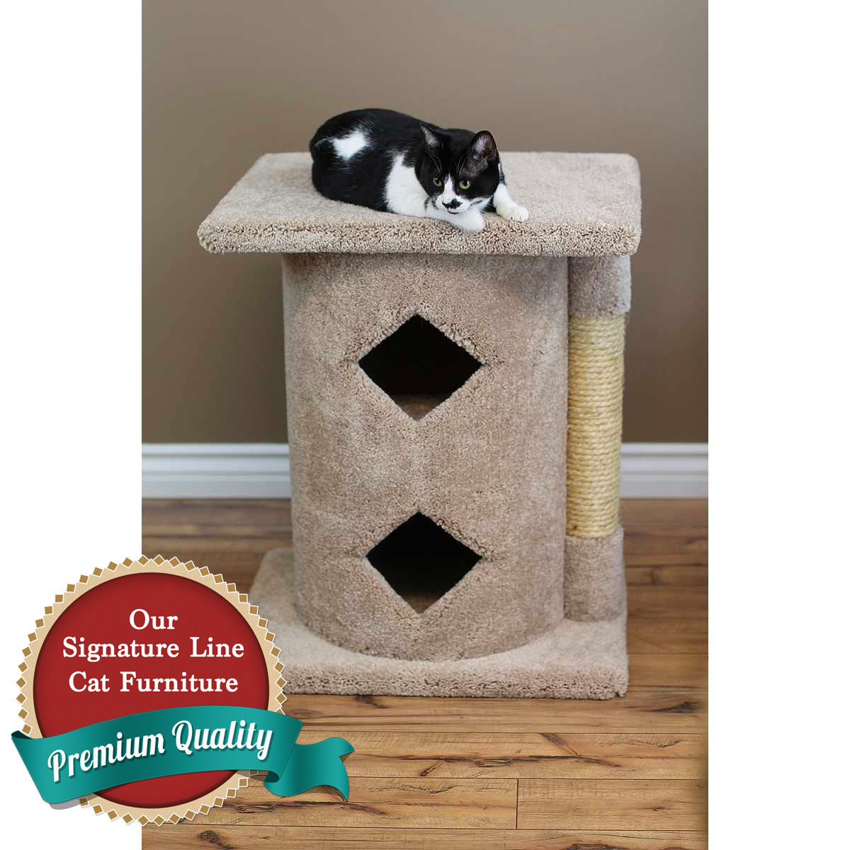 Cat's Choice 29 Inch Cat Condo with Loft Beige