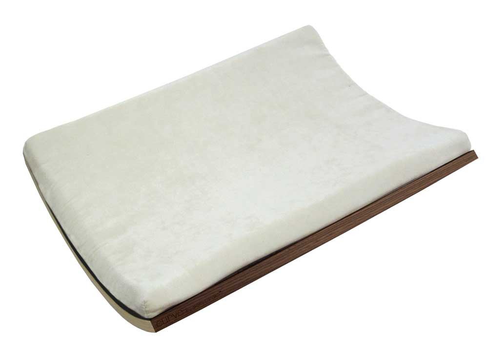 Curve Wall Cat Bed - Walnut/Cream