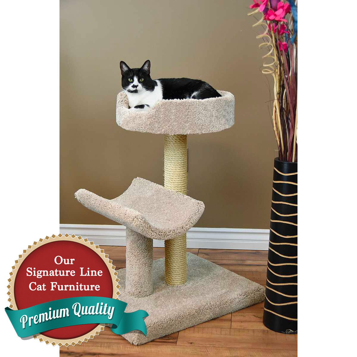 Cat's Choice 32 Inch Cradle/Tub Perch Beige