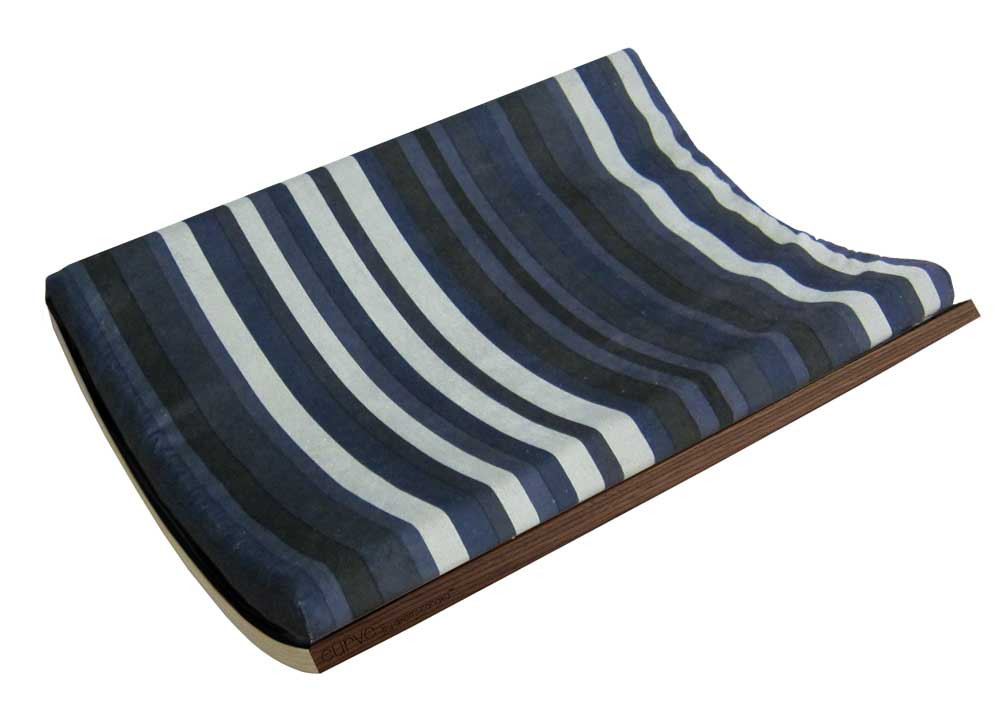 Curve Wall Cat Bed - Walnut/Stripe