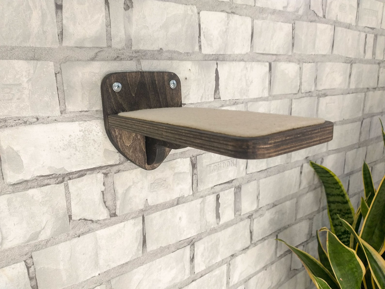 Wooden Cat Wall Step Shelf