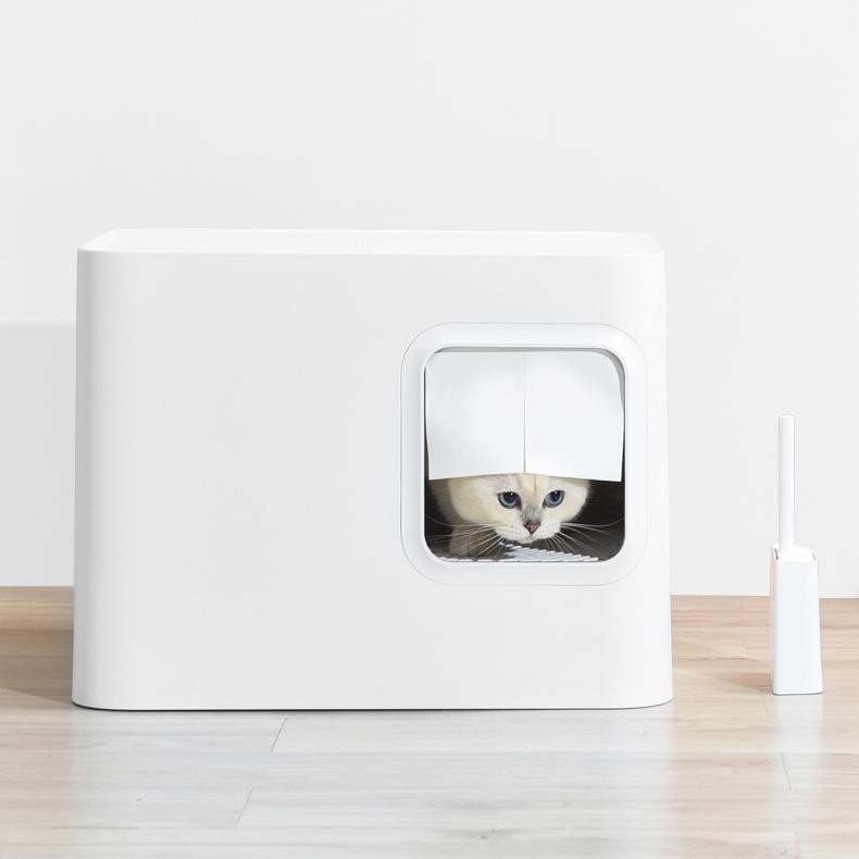 Loo Litter Box in Aspen White
