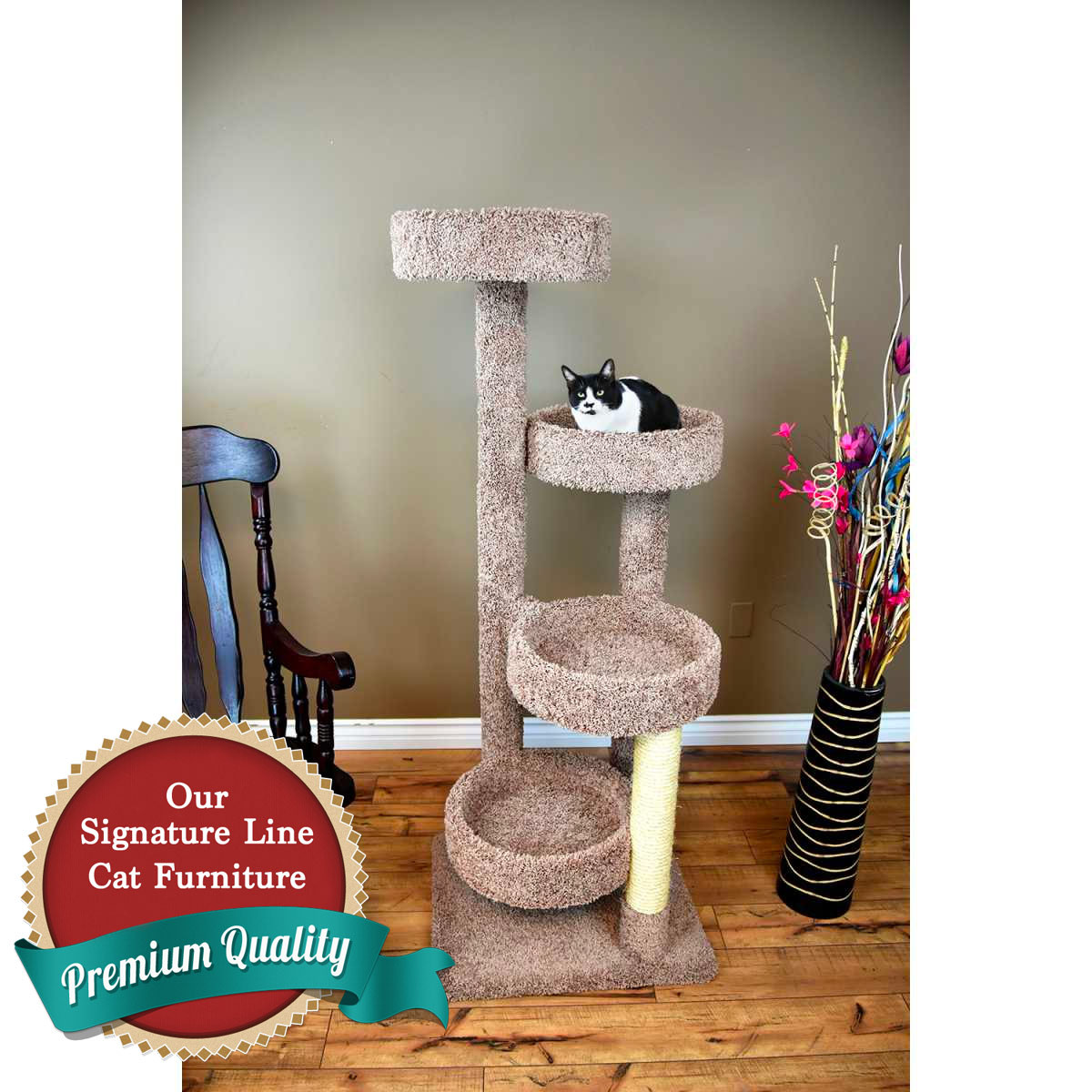 Cat's Choice Big Boy Wooden Cat Playground** ADD all posts in sisal/Brown