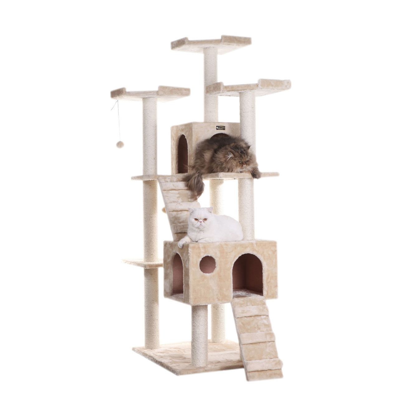 Cat's Dream 72" H Pet Cat Tower With Lounge Basket & Perch A7204