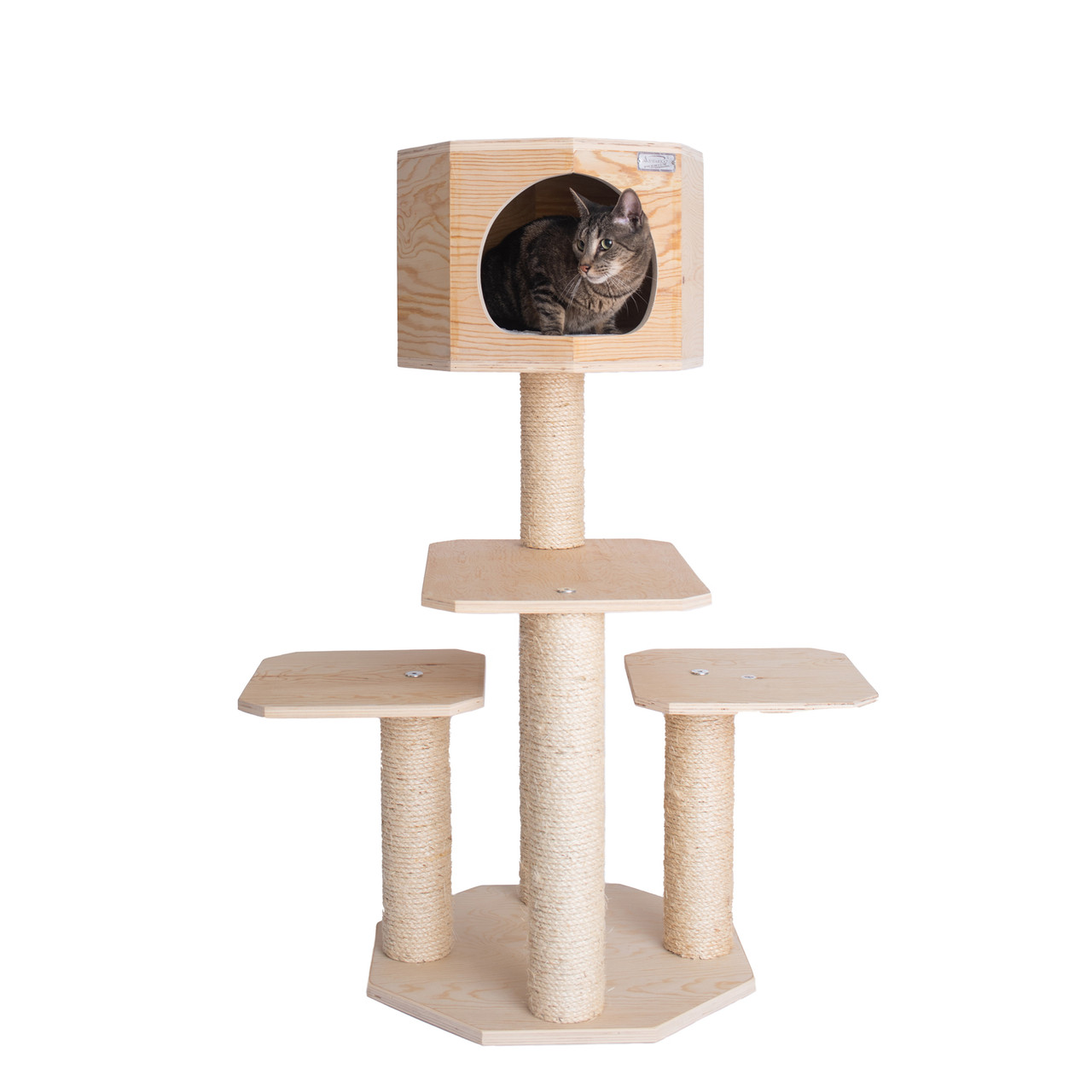 Cat's Dream Premium Model S4203 Scots Pine Wood Cat Tree, 46" Tall
