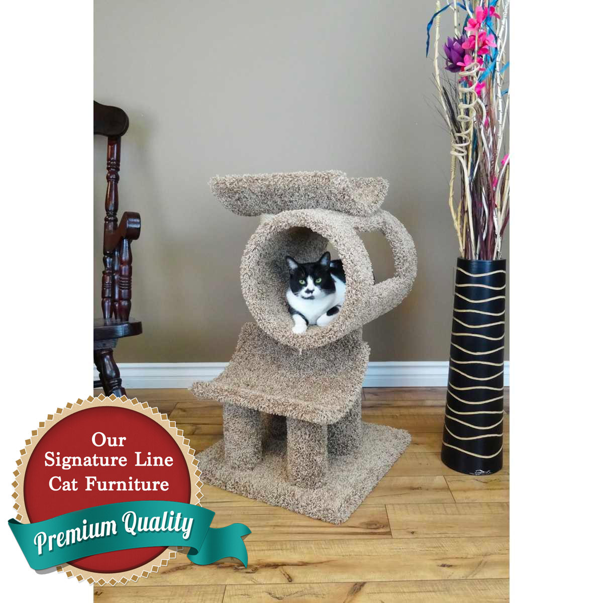 Cat's Choice 32 Inch Tubular Window Seat NO added sisal/Gray