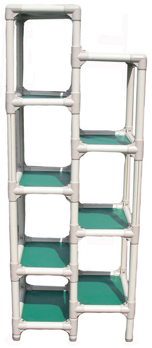 PVC Frame 9 Tier Cat Tree 9 Pads/Smoke/Walnut PVC (Indoor Only)