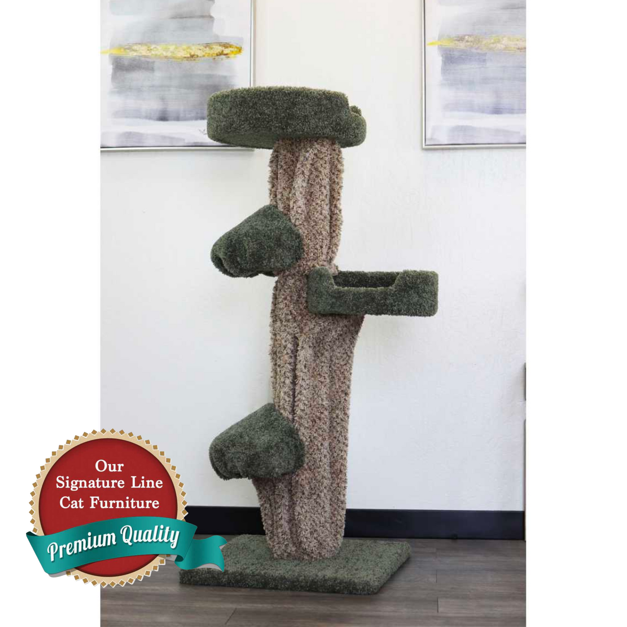 Cat's Choice 45 Inch Sculptured Colorful Cat Tree  Green