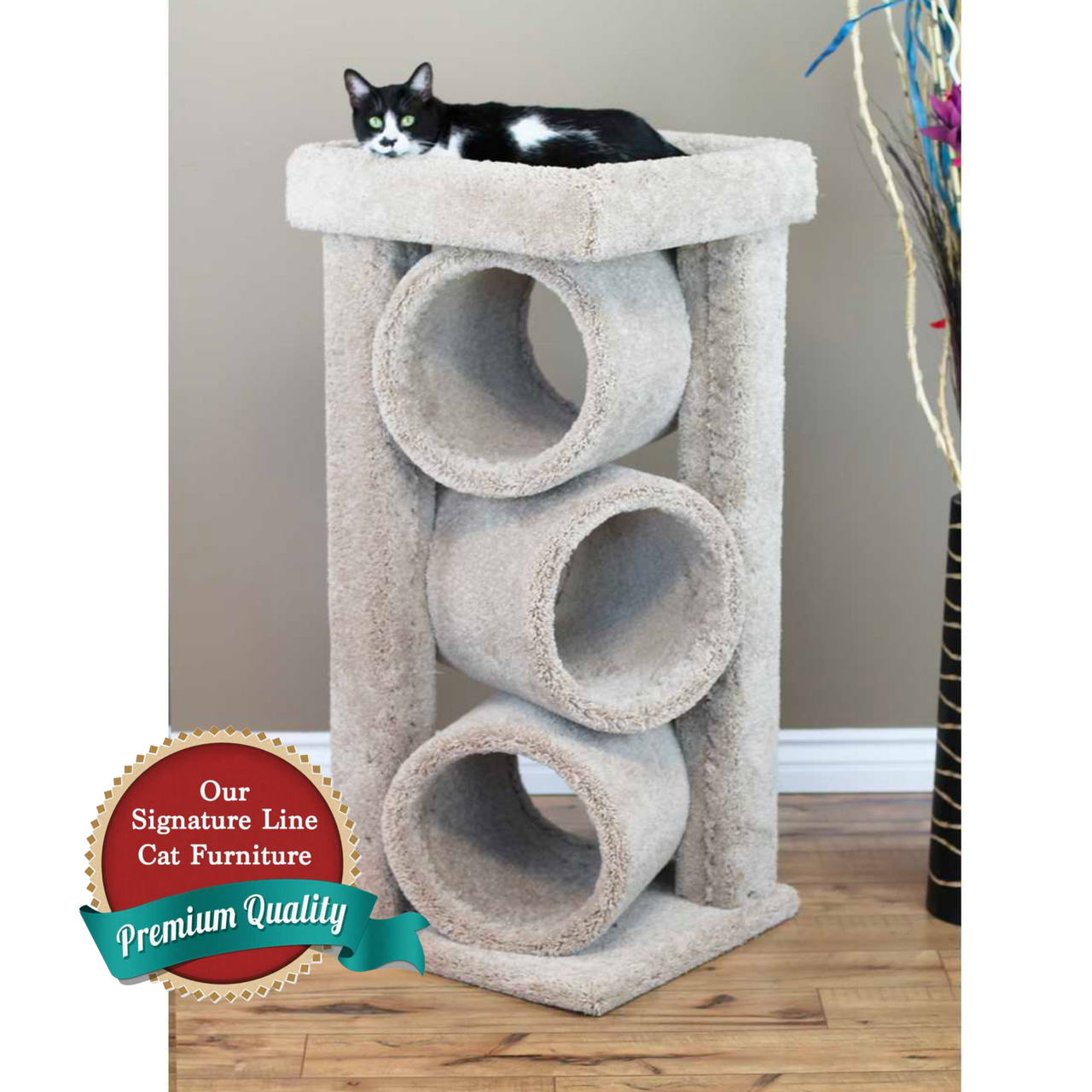 Cat's Choice 44 Inch Tubular Playground Add 2 posts in sisal/Beige