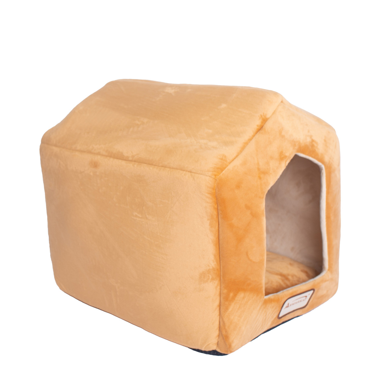 Small Indoor Cat house Bed With Mat C27CZS/MH Earth Brown & Beige