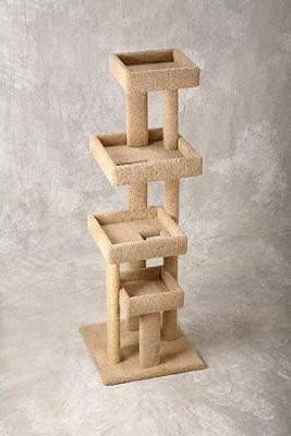 P&P Tall Super Sleeper Cat Tree Tan/Tan