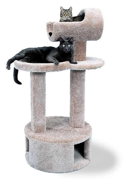 Deluxe Cat Sleeper with Cradle 1 foot of sisal/Dark Beige