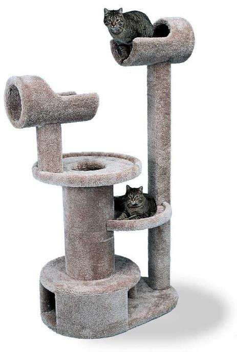 The Gato Chateau Cat Gym 3 feet of sisal/Dark Beige