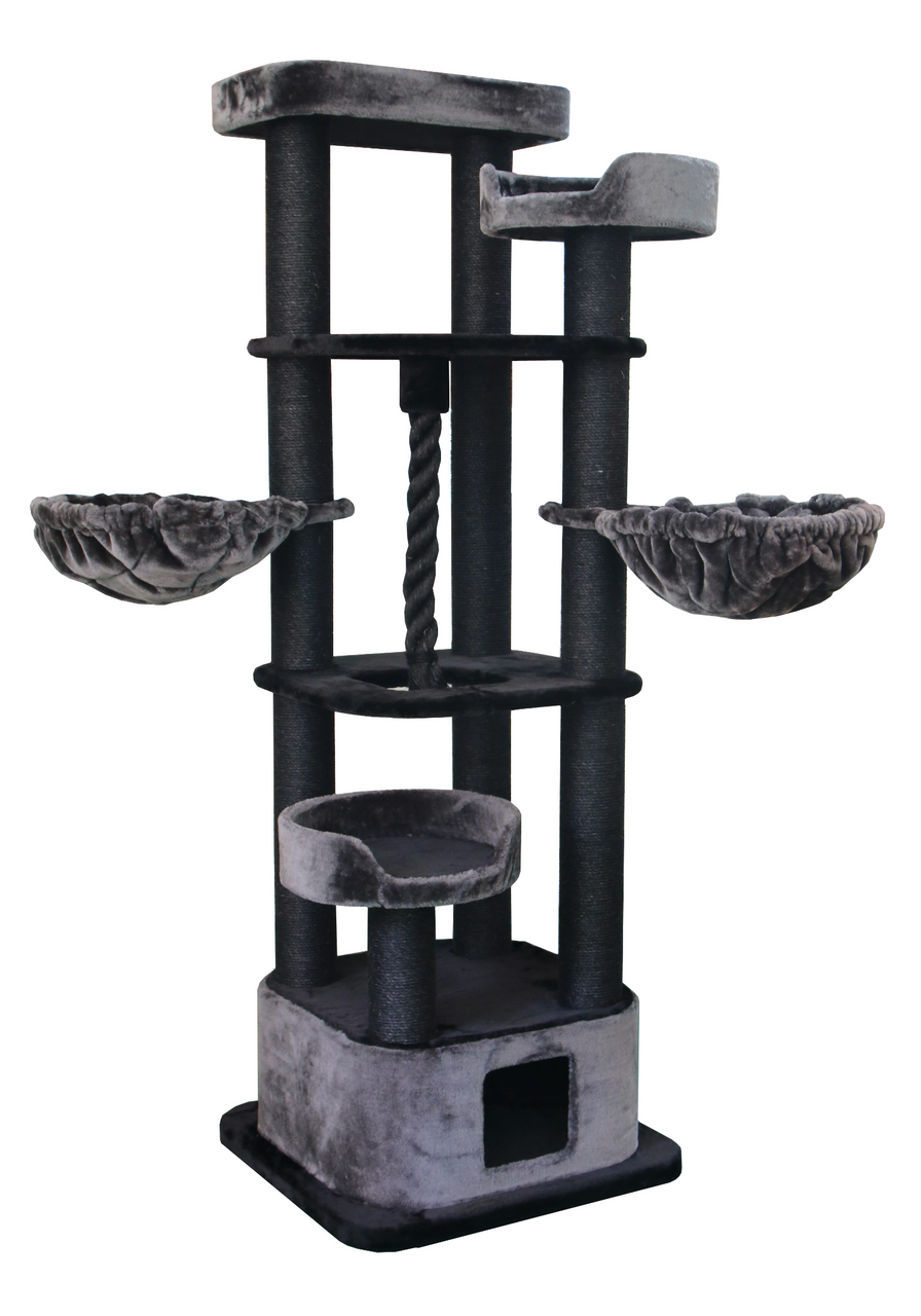 Paris 80 inch Kitty Gym Dary Gray / Black