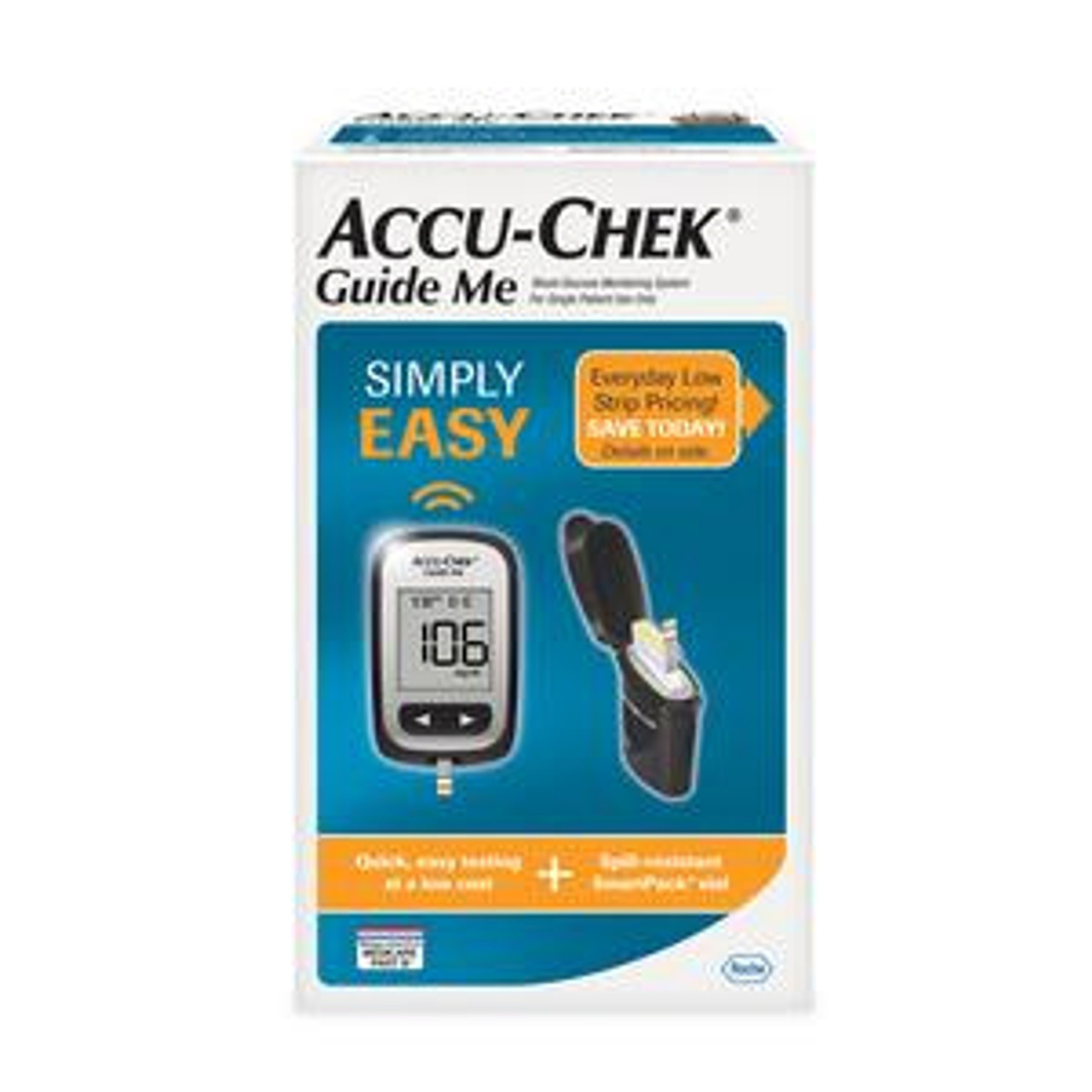 Accu-Chek® Guide Blood Glucose Monitoring System (Includes: Meter, Softclix  Lancing Device & 10 Lancets, Carrying Case) - DDP Medical Supply
