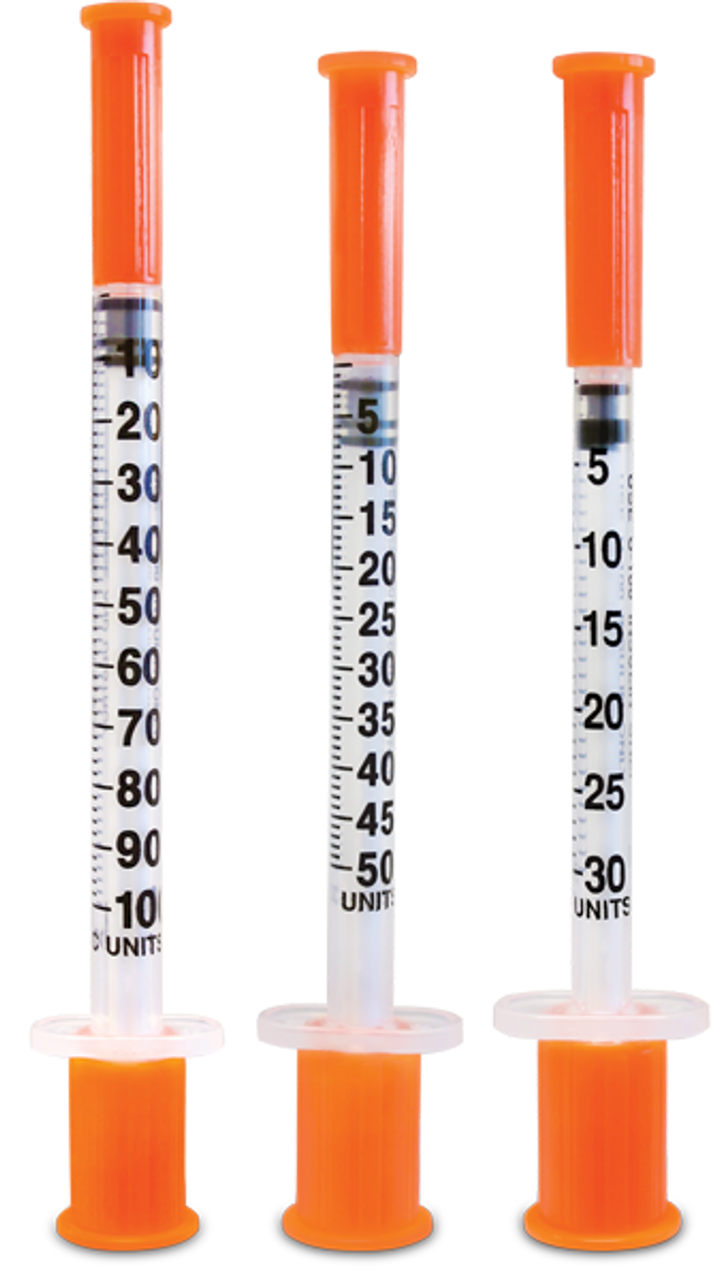 Insulin Syringe with Needle 1/3cc 29G x 1/2 / 0.3 mL (1/3 cc) 29 Gauge 1/2  Inch 26018 - Merit Pharmaceutical