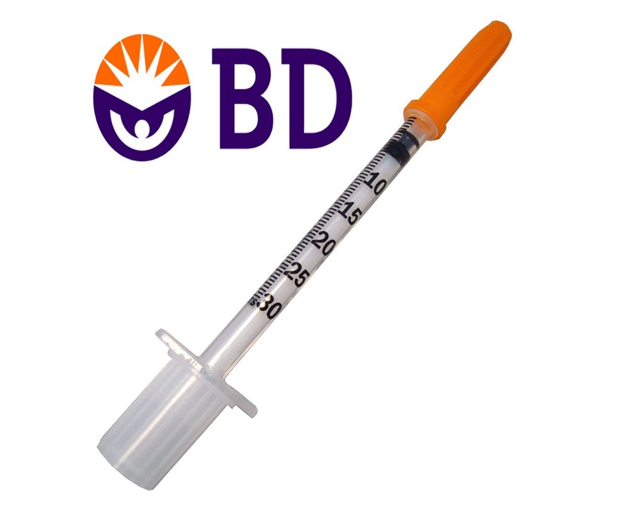 BD Ultra-Fine U-100 Insulin Syringe 30G x 12-7/10mm Needle Length, 1/2cc  Volume 10 Count