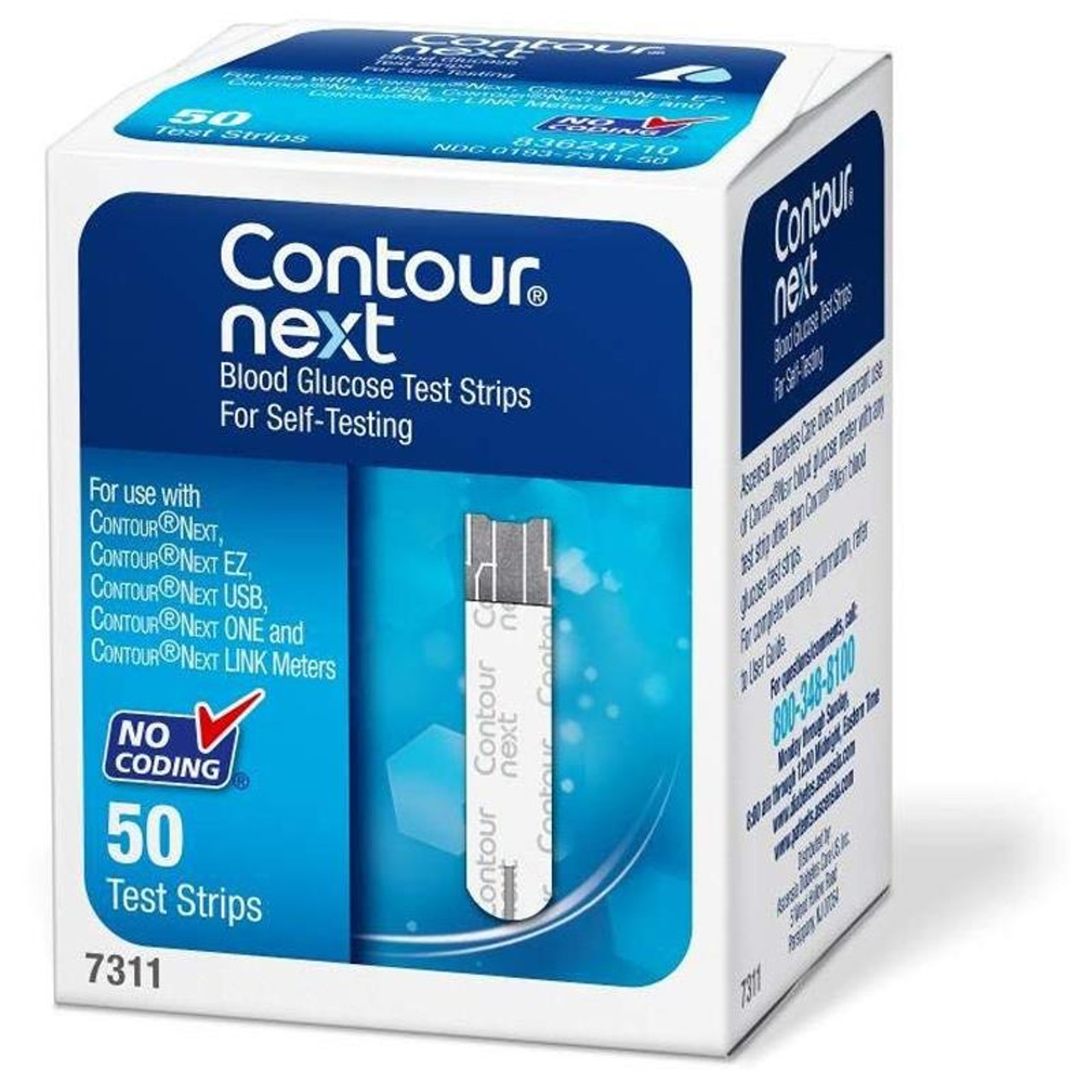 CONTOUR® NEXT Blood Glucose Test Strips, Medicare, Yellow, 50ct (A4253) -  DDP Medical Supply