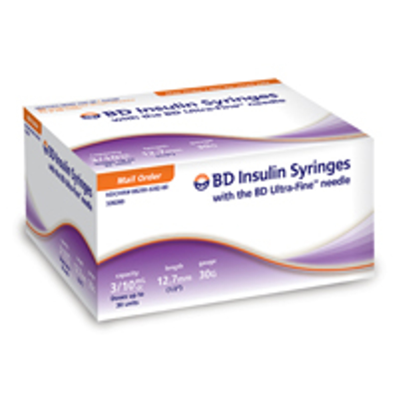 BD™ Ultra-Fine™ Needle Insulin Syringe, 3/10 cc, 30 G x 12.7 mm