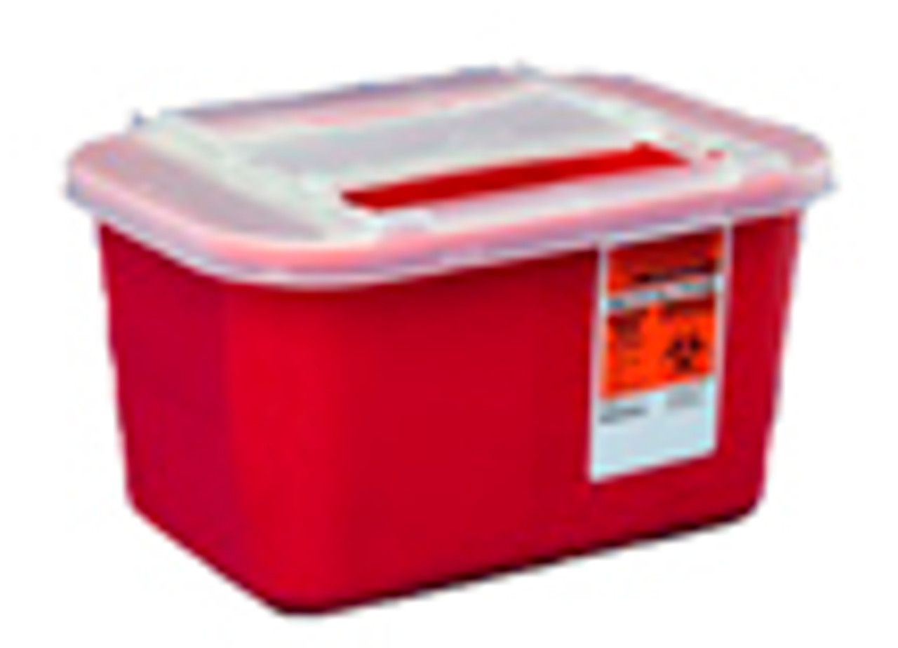 Covidien 1 Gallon Red Sharps-A-Gator Sharps Container w/Slide Lid