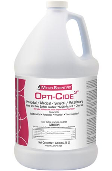 Micro-Scientific Opti-Cide3 Disinfectant, 1 Gallon Pour Bottle