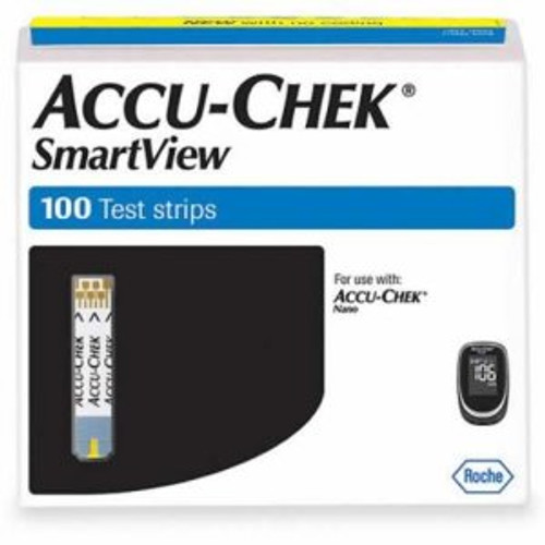 Accu-Chek® SmartView Nano Blood Glucose Test Strips, 100ct., Retail