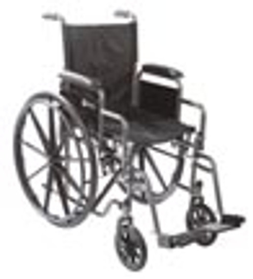 Wheelchair 14", Elevating Leg Rests, Blue