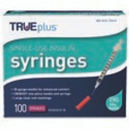 TRUEplus® Insulin Syringe, Single-Use, 1 cc, , 28G x ½"