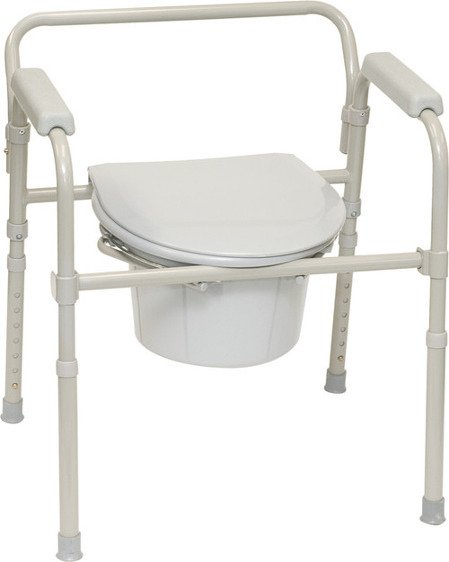 Roscoe Three-In-One Folding Commode w/Full Seat