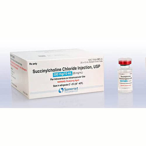 Succinylcholine Chloride Injection, 20mg/ml 10mL, 25 Pack MDV