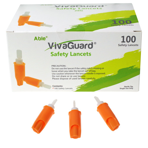 VivaGuard™ Safety Lancets, 28g, 100ct