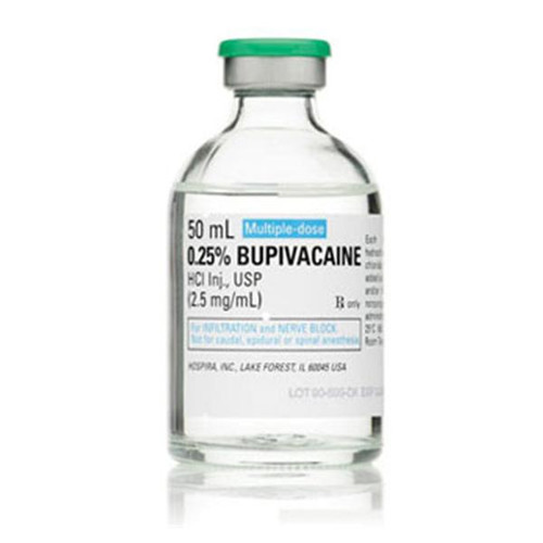 Bupivacaine HCl Inject MDV 0.25% Vial, 2.5mg/mL, 50mL/Vial, NON-RETURNABLE