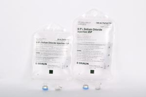 Sodium Chloride Injections, 0.9%, 100/150mL, PAB® Container (Rx), 64/cs