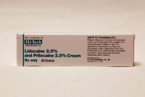 Lido/Prilocaine 2.5/2.5% Cream, 30gm Tube