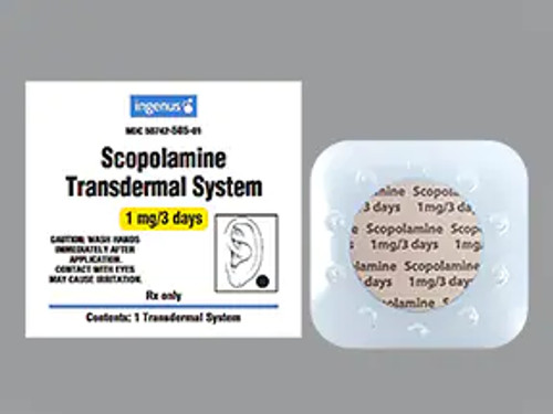 Scopolamine TDS Patch, 1mg/3Day, 10ct