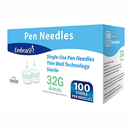 Embrace Pen Needle, 32G, 4mm, 100ct