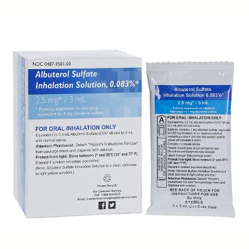 Albuterol Inhalation Solution 0.083% Vial 3mL 30/Bx