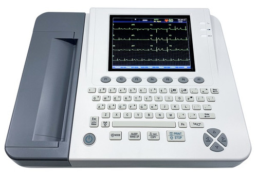 Edan SE-1200 Express Basic 12 Channel, Full Page Interpretive EKG, Color LCD, w/ WiFi, HRV, Memory, Preview Screen, & PDF Creation For EMR