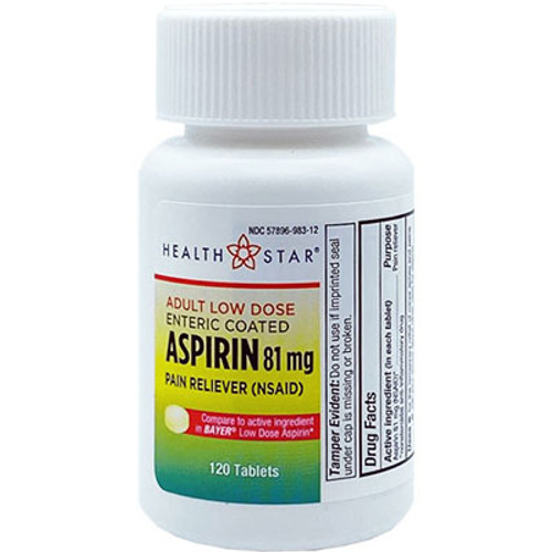 Aspirin DR 81mg 120 Tablets