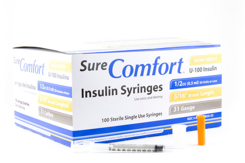 SureComfort™ Insulin Syringes, 1cc, 30G x 5/16"