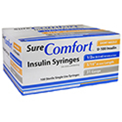 SureComfort™ Insulin Syringes, 1/2cc, 31G x 5/16"