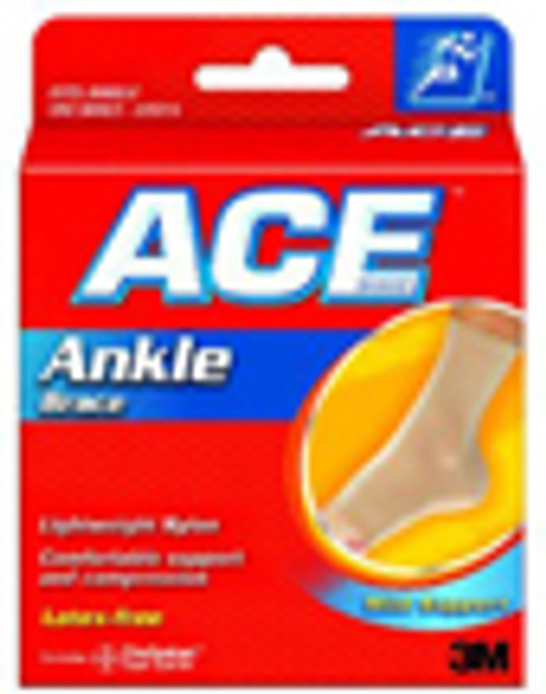ACE® Lightweight Nylon Ankle Brace, 10¼"-12", Large, Neutral