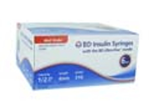 BD™ Ultra-Fine™ 6mm Needle Insulin Syringe, 1/2 cc, 31 G x 6 mm