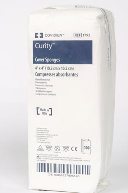 Curity™ Cover Sponge, 4" x 4" Non-Sterile
